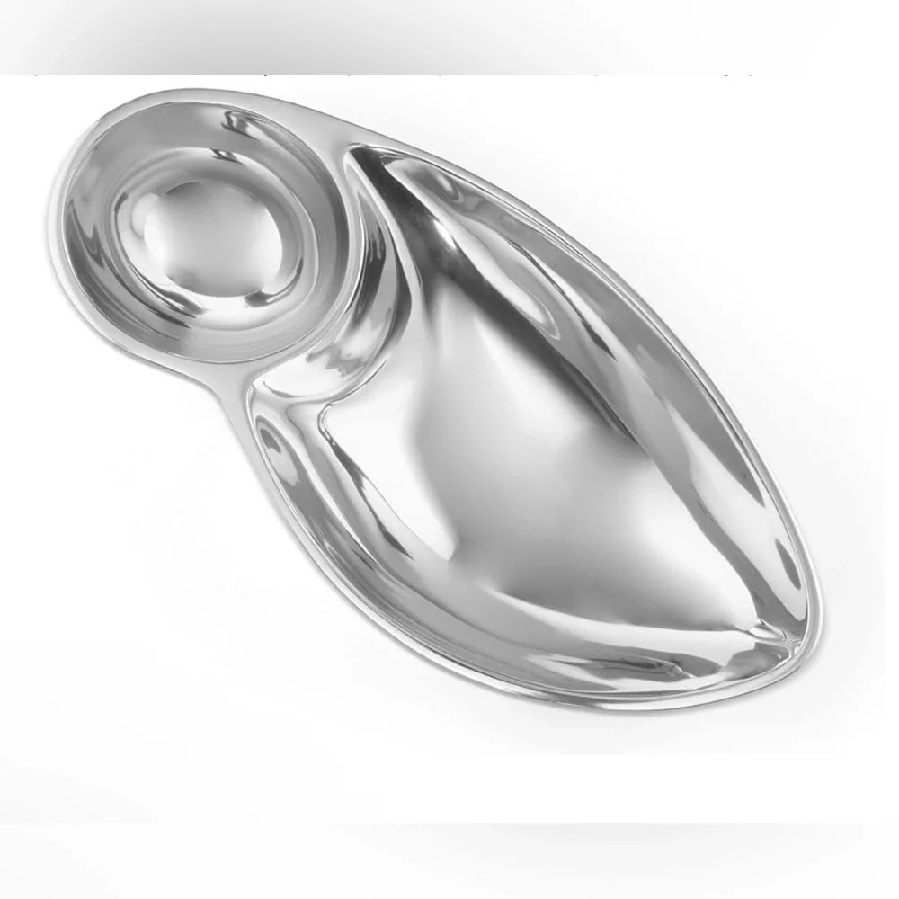 Nambe‎ Silver Chip and Dip Bowl elegant